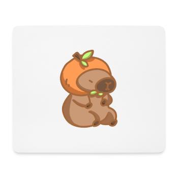 Capibara Orange - Mousepad (Querformat) - Weiß - Vorne
