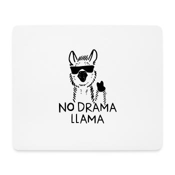 No Drama Llama - Mousepad (Querformat) - Weiß - Vorne