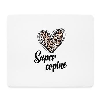 super copine - Tapis de souris (format paysage) - blanc - Devant