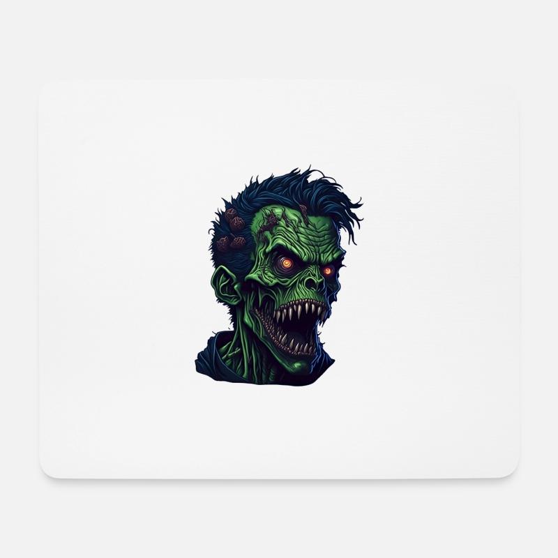Zombie - Mousepad (Querformat) - Weiß