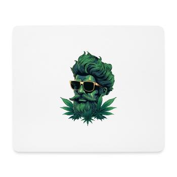 Cannabis Love Green - Mouse Pad (horizontal) - white - Front
