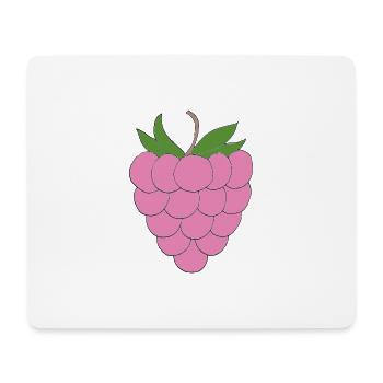 Pink Raspberry Illustration - Mouse Pad (horizontal) - white - Front