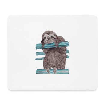 Hey mr sloth - Mousepad (Querformat) - Weiß - Vorne