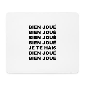 bien joué - Tapis de souris (format paysage) - blanc - Devant