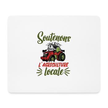 Soutenons l'agriculture locale - Tapis de souris (format paysage) - blanc - Devant