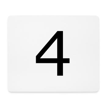 4 - Mousepad (Querformat) - Weiß - Vorne