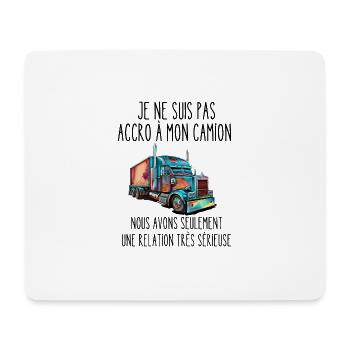 accro à mon camion - Tapis de souris (format paysage) - blanc - Devant