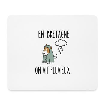en bretagne on vit pluvieux - Tapis de souris (format paysage) - blanc - Devant