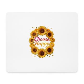 Choose Happy Sunflower Wreath - Mouse Pad (horizontal) - white - Front
