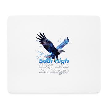 Blue eagle flight with lightning power - Mouse Pad (horizontal) - white - Front