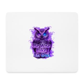 Be Wise Like An Owl Neon Design - Mouse Pad (horizontal) - white - Front