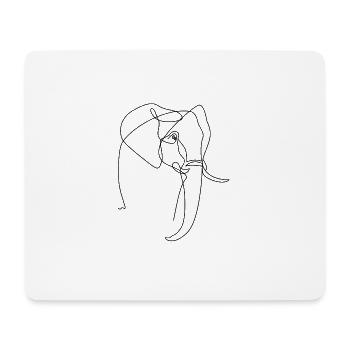 Eléphant - Tapis de souris (format paysage) - blanc - Devant