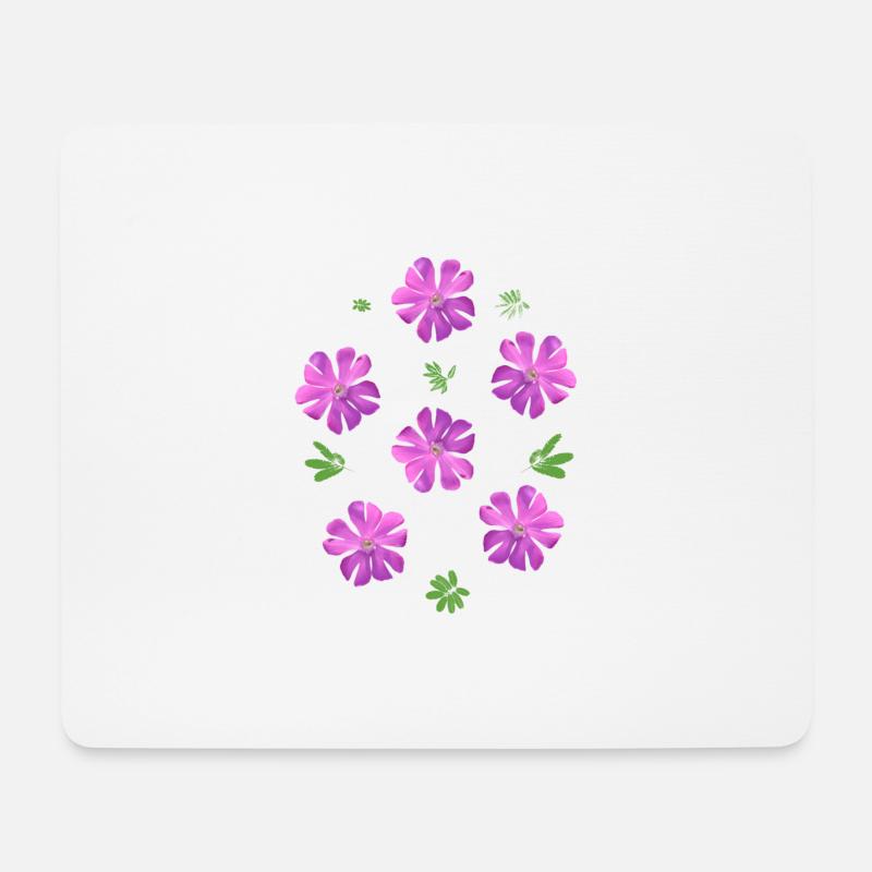 Lichtnelken rosa Blumen - Mousepad (Querformat) - Weiß