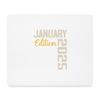 Geburtstagsgeschenk geboren im Januar 2025 - 2025 - Mousepad (Querformat) - Weiß - Vorne