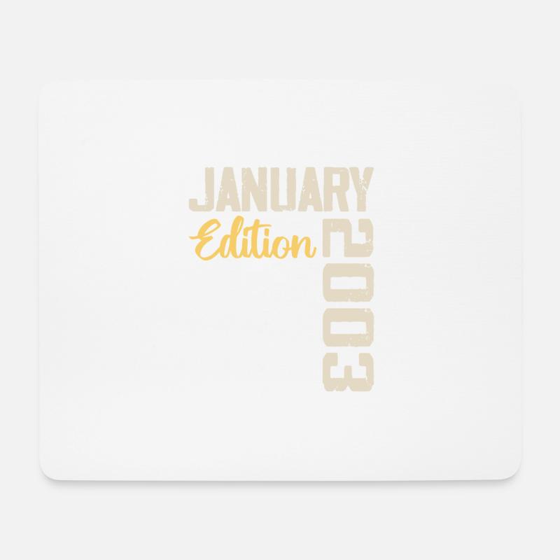 Geburtstagsgeschenk geboren im Januar 2003 - 2003 - Mousepad (Querformat) - Weiß