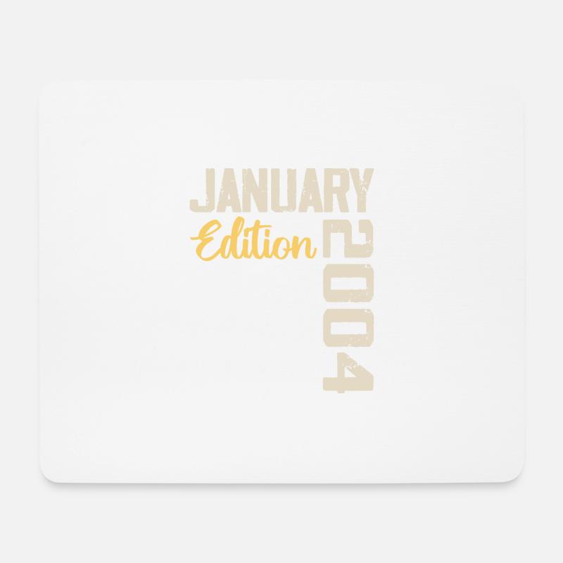 Geburtstagsgeschenk geboren im Januar 2004 - 2004 - Mousepad (Querformat) - Weiß