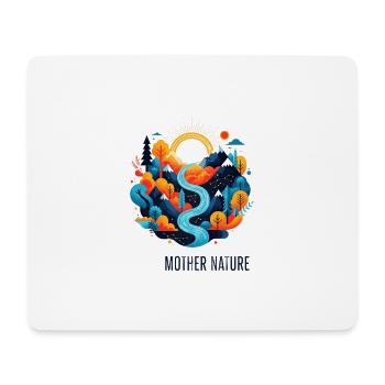 Mutter Natur | Farbenprächtige Landschaft im Flat - Mousepad (Querformat) - Weiß - Vorne