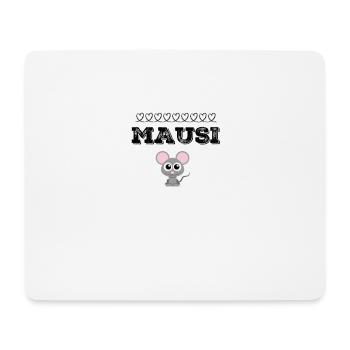Mausi Maus Mäuschen - Mousepad (Querformat) - Weiß - Vorne
