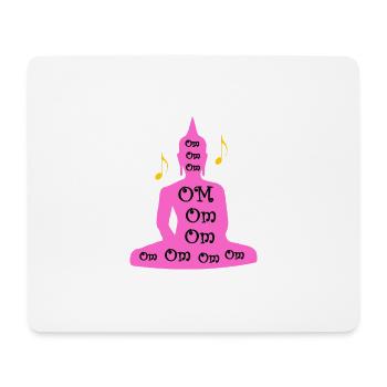 Om mantra méditation rose - Tapis de souris (format paysage) - blanc - Devant