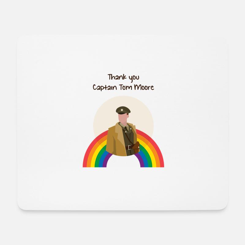 Vielen Dank, Captain Tom Moore - Mousepad (Querformat) - Weiß