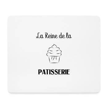 REINE DE LA PATISSERIE. GOURMANDE. PATISSERIE - Tapis de souris (format paysage) - blanc - Devant