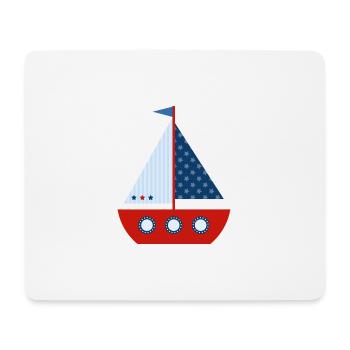 Segelboot - Mousepad (Querformat) - Weiß - Vorne