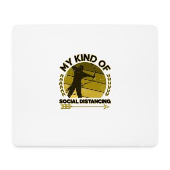 archery crossbow social distancing funny - Mouse Pad (horizontal) - white - Front