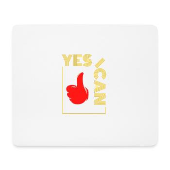 ja ich kann das - Optimismus ist mein Können - Mousepad (Querformat) - Weiß - Vorne