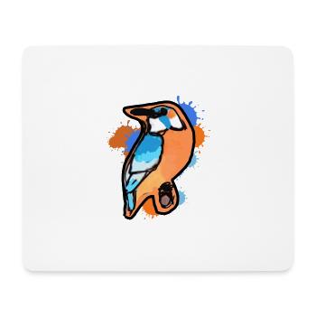 Kingfisher, Drawing, Abstract, Colorful, Bird, Graffiti - Mouse Pad (horizontal) - white - Front