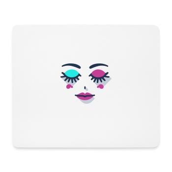 Sleeping Eyes Abstract Female Face - Mouse Pad (horizontal) - white - Front