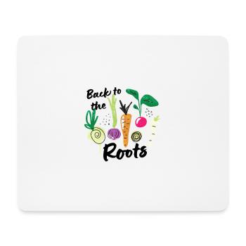 Back to the Roots Variation of Vegetables Vegetarian - Mouse Pad (horizontal) - white - Front
