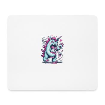 Einhorn Monster Ungeheuer Manga Eiscreme - Mousepad (Querformat) - Weiß - Vorne