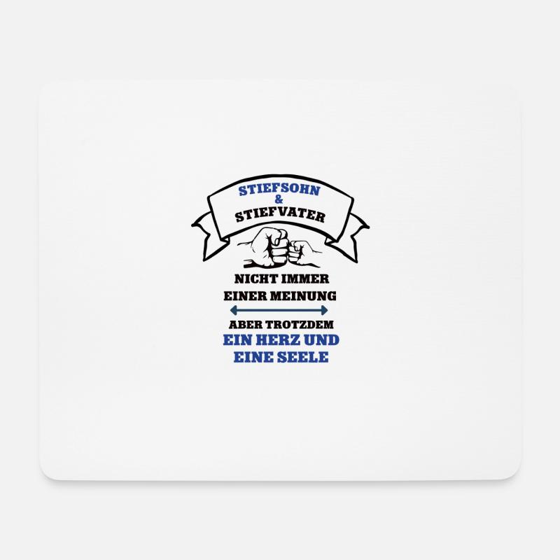 Stiefsohn und Stiefvater Team Papa Vater Sohn - Mousepad (Querformat) - Weiß