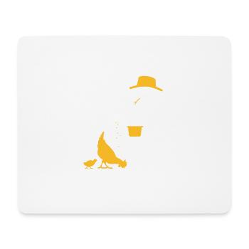 Farmer Feeding The Chickens - Mouse Pad (horizontal) - white - Front