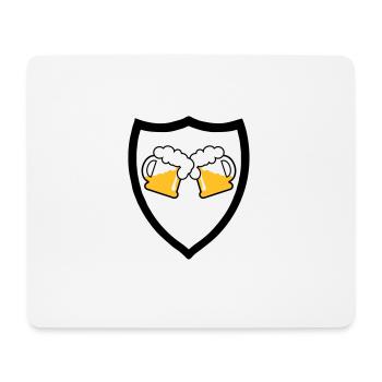 Emblème de la bière 2c - Tapis de souris (format paysage) - blanc - Devant