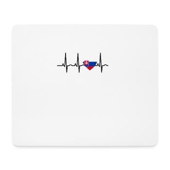I LOVE ekg heartbeat SLOWAKEI Slovakia - Mousepad (Querformat) - Weiß - Vorne