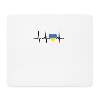 I LOVE ekg heartbeat UKRAINE - Mouse Pad (horizontal) - white - Front