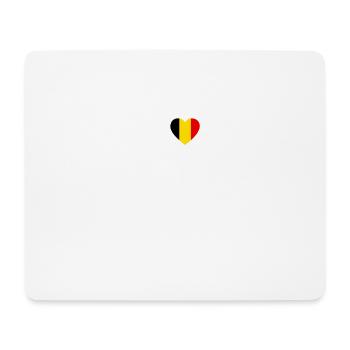 I LOVE ekg heartbeat Belgique Belgium - Tapis de souris (format paysage) - blanc - Devant