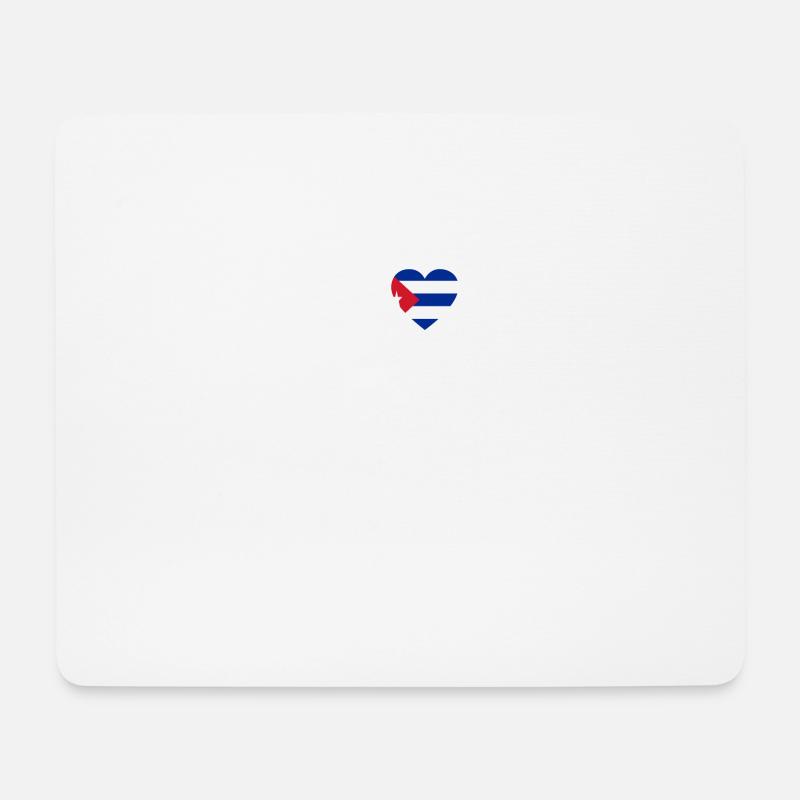 I LOVE ekg heartbeat Kuba Cuba - Mousepad (Querformat) - Weiß