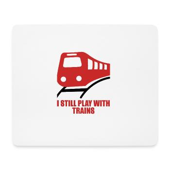 Lokführer, Zugführer, Eisenbahn, U-Bahn, ICE, Zug - Mousepad (Querformat) - Weiß - Vorne