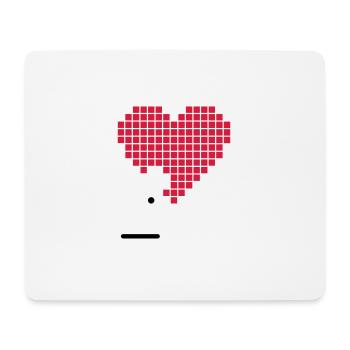 Pixel coeur Heart Love jeu Jeu Pixelart - Tapis de souris (format paysage) - blanc - Devant