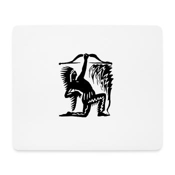 indian indianer american tent zelt teepee tomahawk - Mousepad (Querformat) - Weiß - Vorne