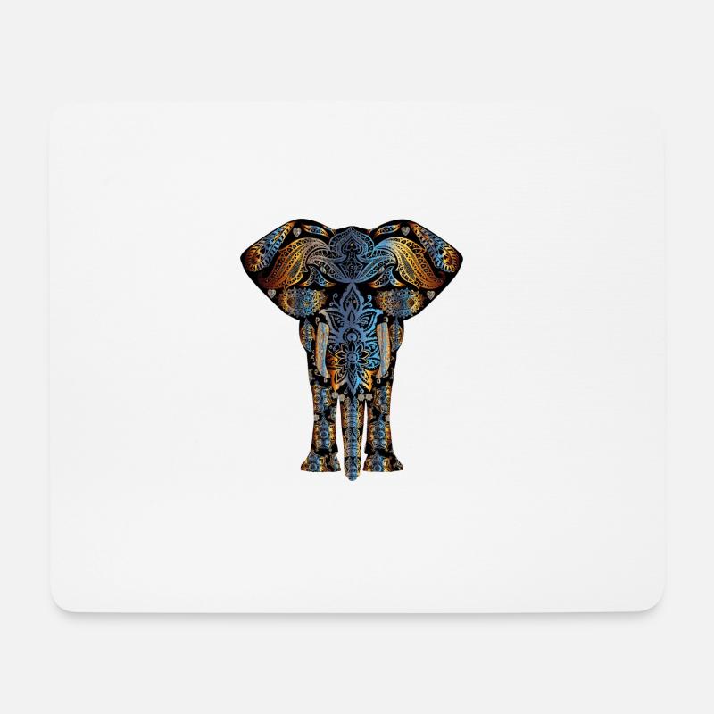 Elefant abstrakt Kunst Design spezial Geschenk - Mousepad (Querformat) - Weiß