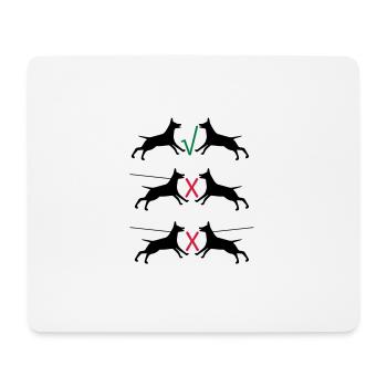 Hunde an der Leine - Mousepad (Querformat) - Weiß - Vorne
