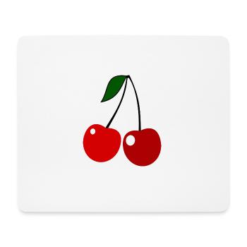 cherries kirschen veggie gemuese fruits21 - Mousepad (Querformat) - Weiß - Vorne