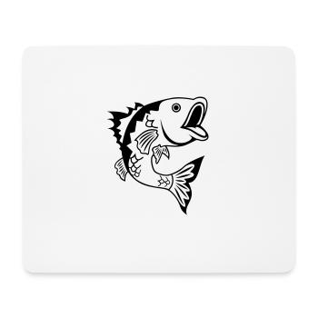 Fisch - Mousepad (Querformat) - Weiß - Vorne