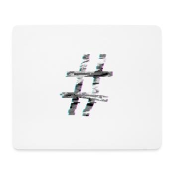 Hashtag glitch - Mouse Pad (horizontal) - white - Front