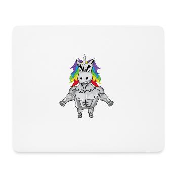 Muskel Einhorn - Mousepad (Querformat) - Weiß - Vorne