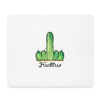 FUCKTUS Kaktus Pflanzen Sprüche Humor neu Geschenk - Mousepad (Querformat) - Weiß - Vorne