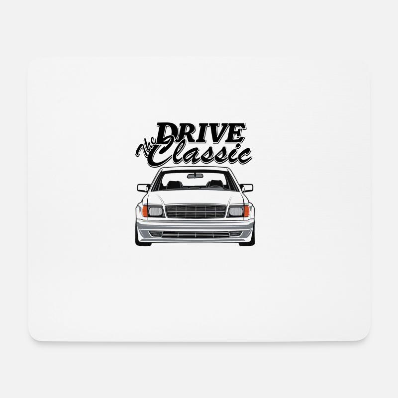 W126 drive the classic - Mousepad (Querformat) - Weiß